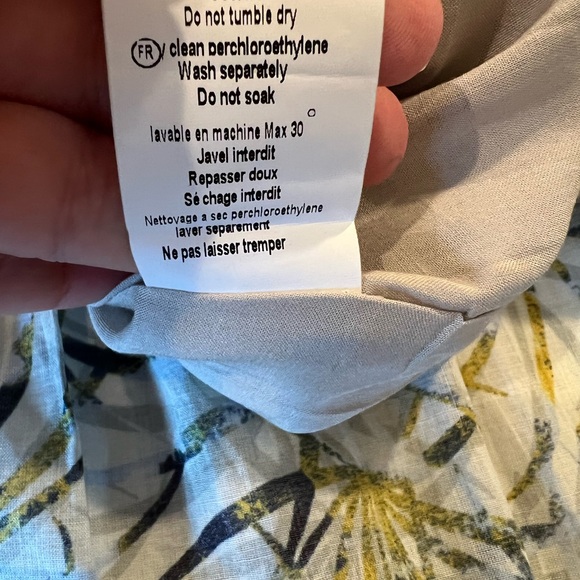 Anthropologie The Korner Hi Lo MIDI 100% Cotton Palm Print Tropical Skirt - Picture 15 of 15